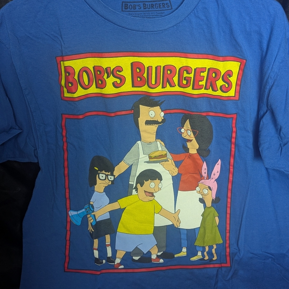 Bobs Burgers Graphic Men's T-shirt Blue Size Large